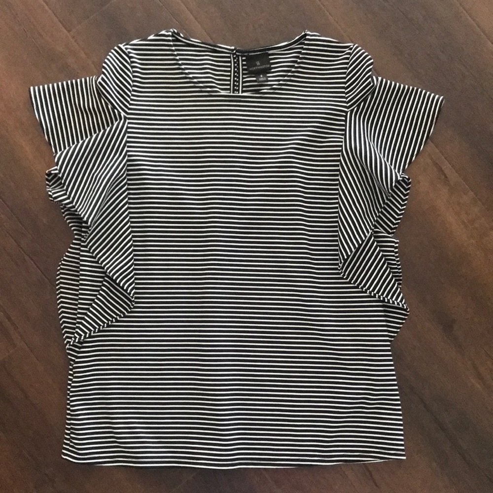 Worthington striped flared sleeve top